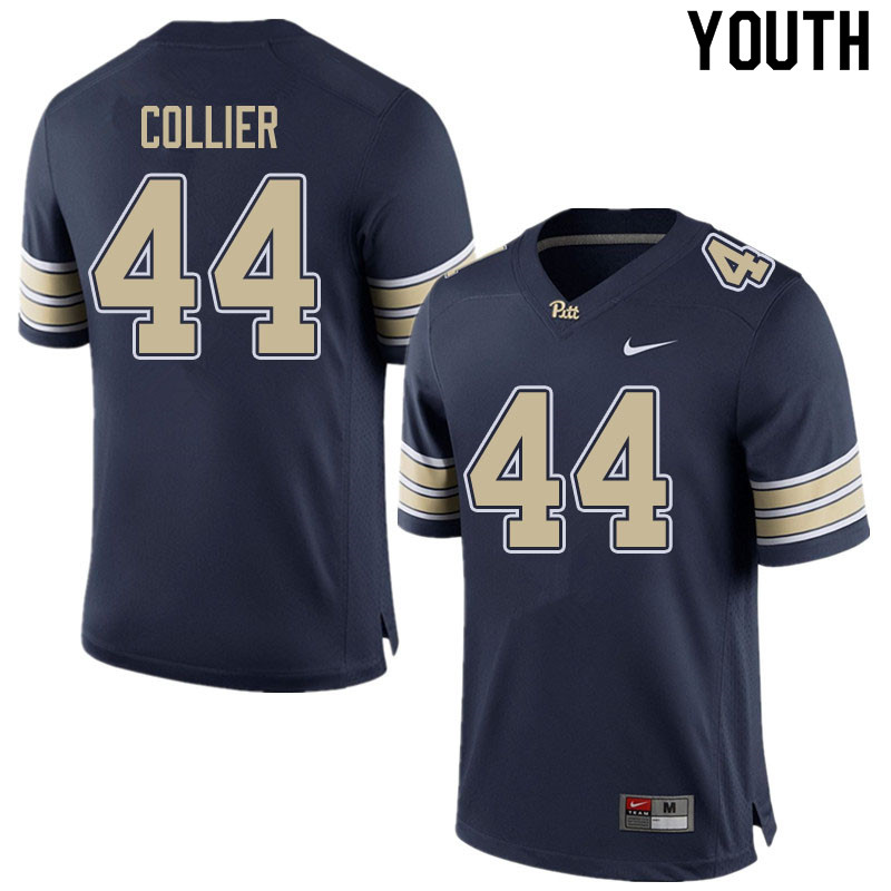 Youth #44 Jason Collier Pitt Panthers College Football Jerseys Sale-Home Navy